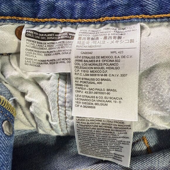 Levi's 501 Button Fly Blank Tab Jeans Men's 42x34 Med. Wash Straight Leg 2/$50 - Picture 12 of 16